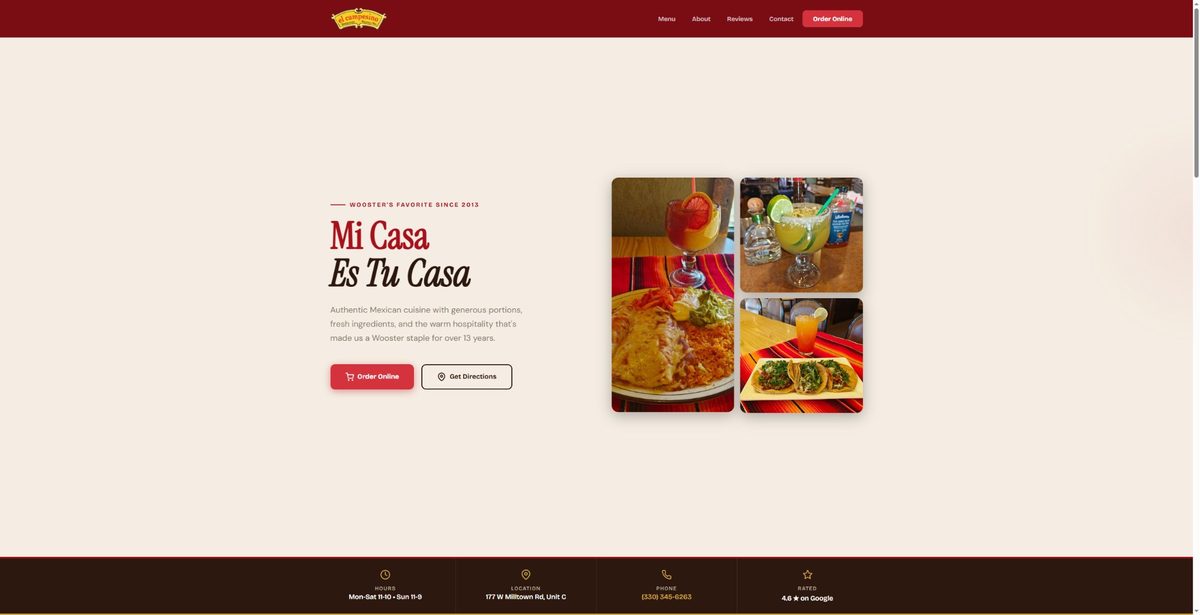 El Campesino website screenshot